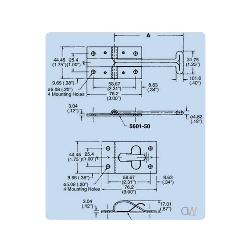 Door Hold Back - Zinc - 2