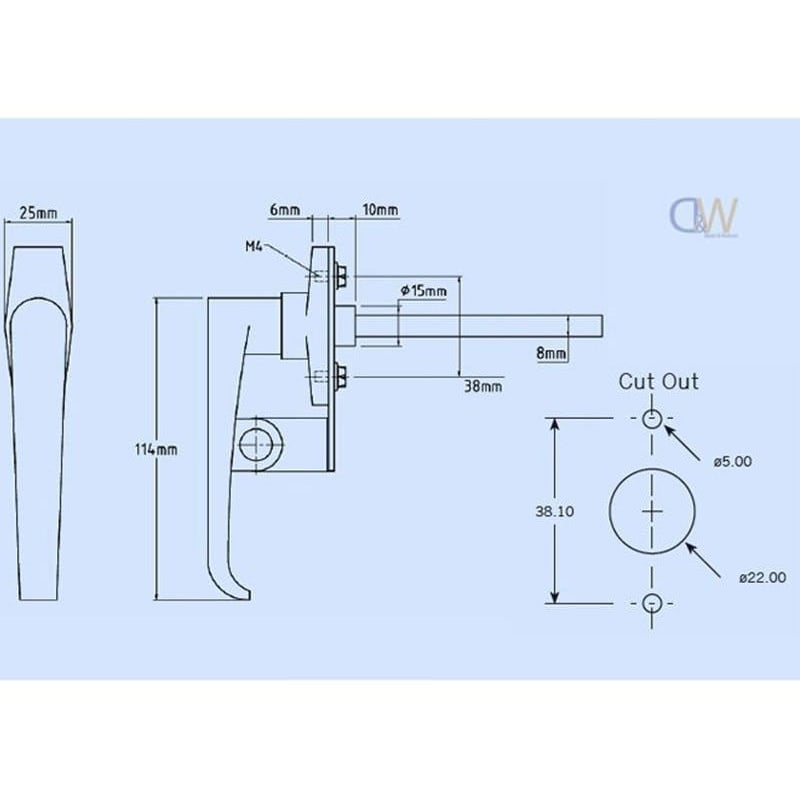 Rear Fixing L Handle - 11