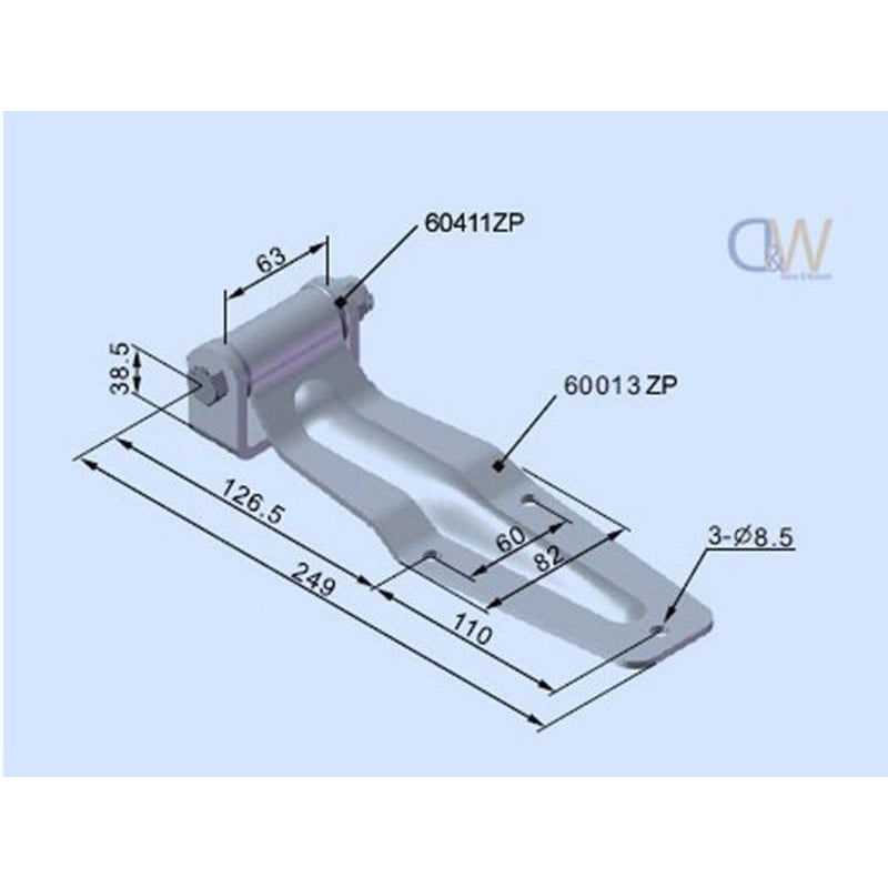 Large Over Seal Hinge - Stainless Steel - 3