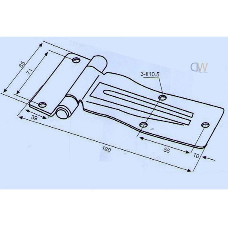 Medium Over Seal Hinge - Stainless Steel - 2