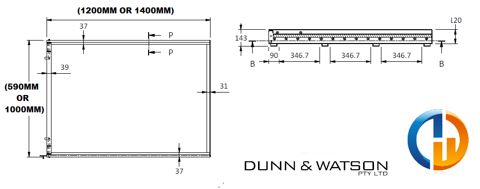 Dunn & Watson - Aluminium Tub Slide