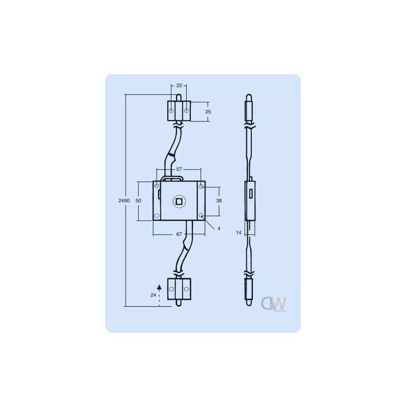 Two Way Rod Latch - 4