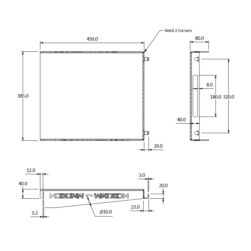 Aluminium Bench to suit Standard Fridge Slides (Australian Made) - 5