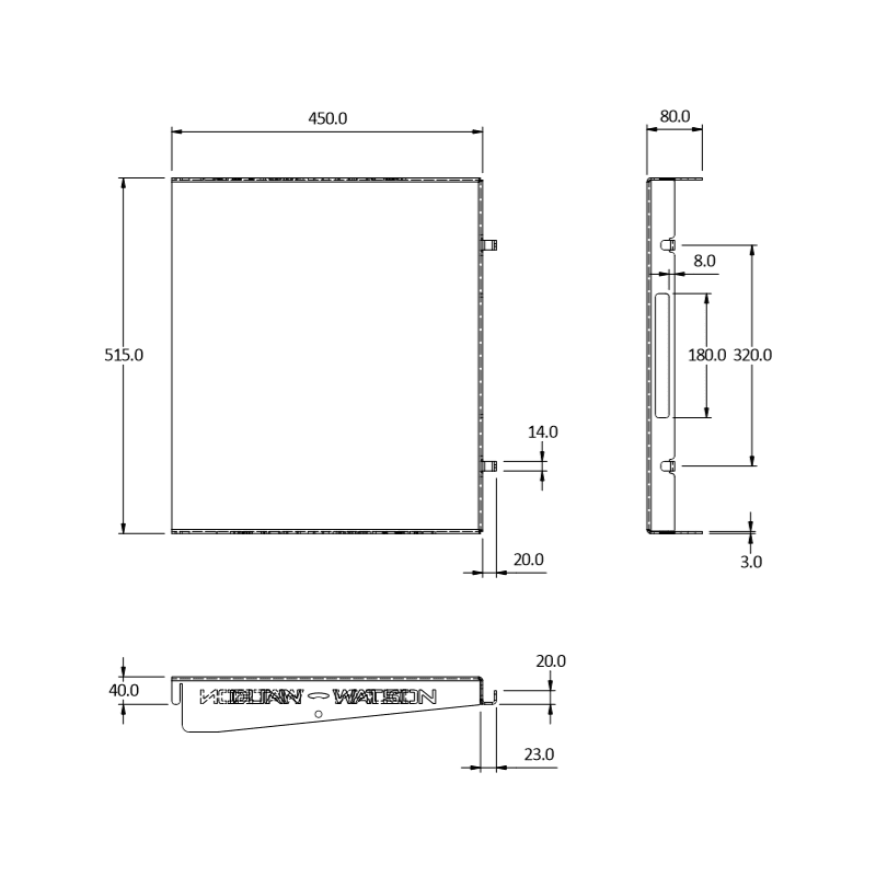 Aluminium Bench to suit Standard Fridge Slides (Australian Made) - 6