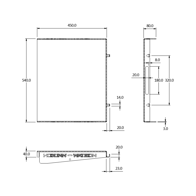 Aluminium Bench to suit Standard Fridge Slides (Australian Made) - 7