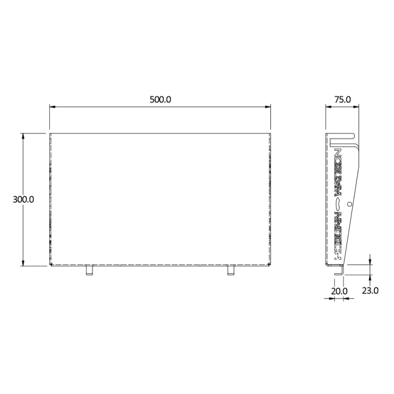 Side Bench to suit Standard Fridge Slides (Australian Made) - 2