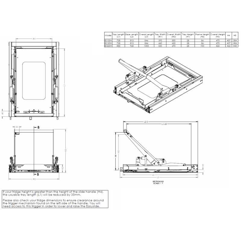 Clearview Easy Fridge Slide ES-100 Plus - 3