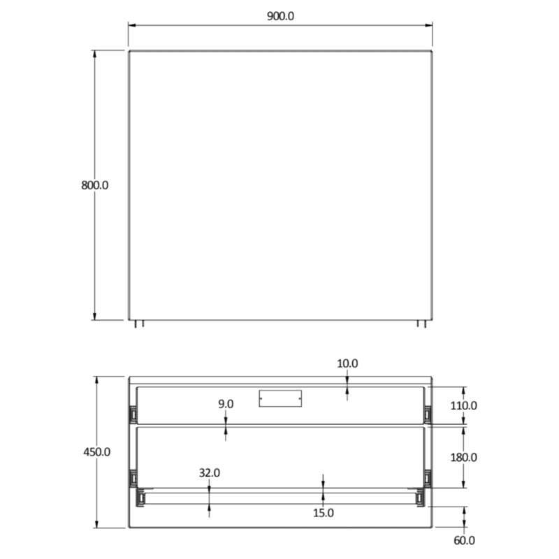 900mm W x 800mm D x 450mm H Double Canopy Cargo Drawer + Bench (Aus Made) - 2