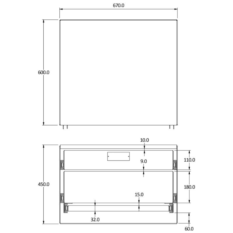 670mm W x 600mm D x 450mm H Double Canopy Cargo Drawer + Bench (Aus Made) - 1