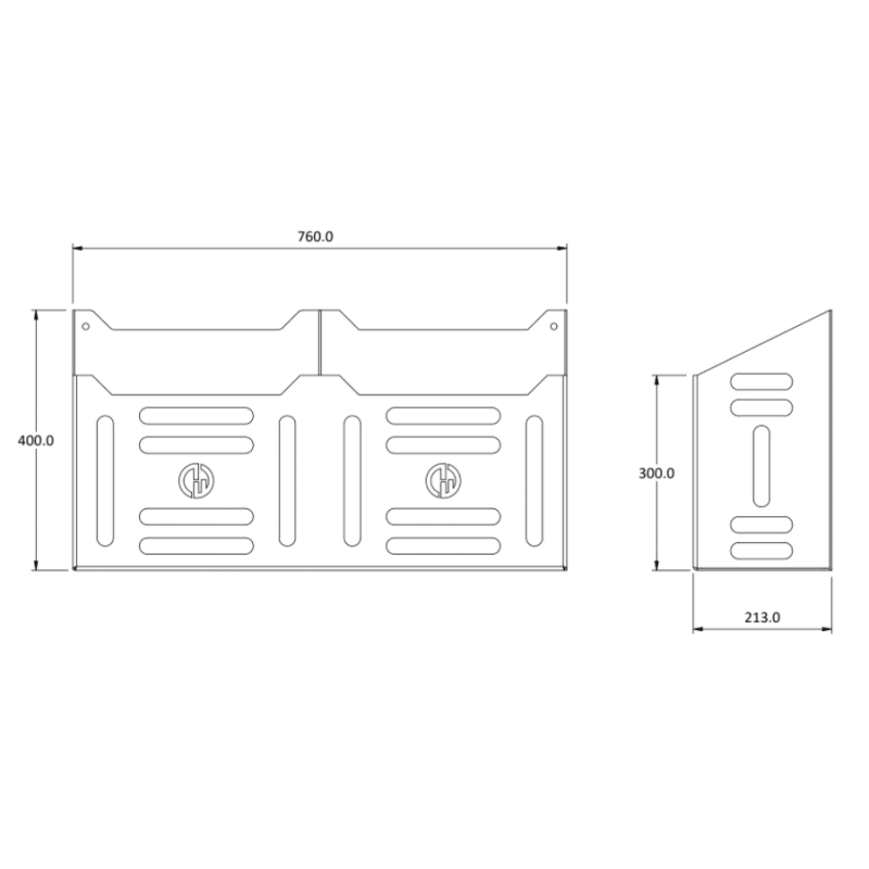 Aluminium Double Canopy Jerry Can Holder (Australian Made) - 5