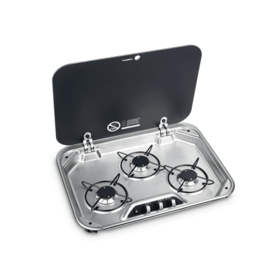 Dometic Three Burner Gas Stove with Lid - 1