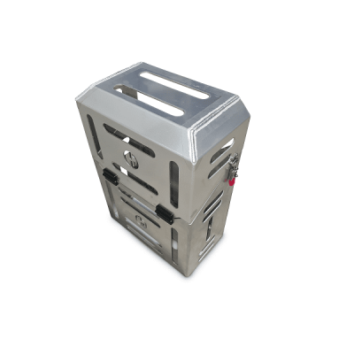 Aluminium Jerry Can Holder with Lid (Australian Made) - 1