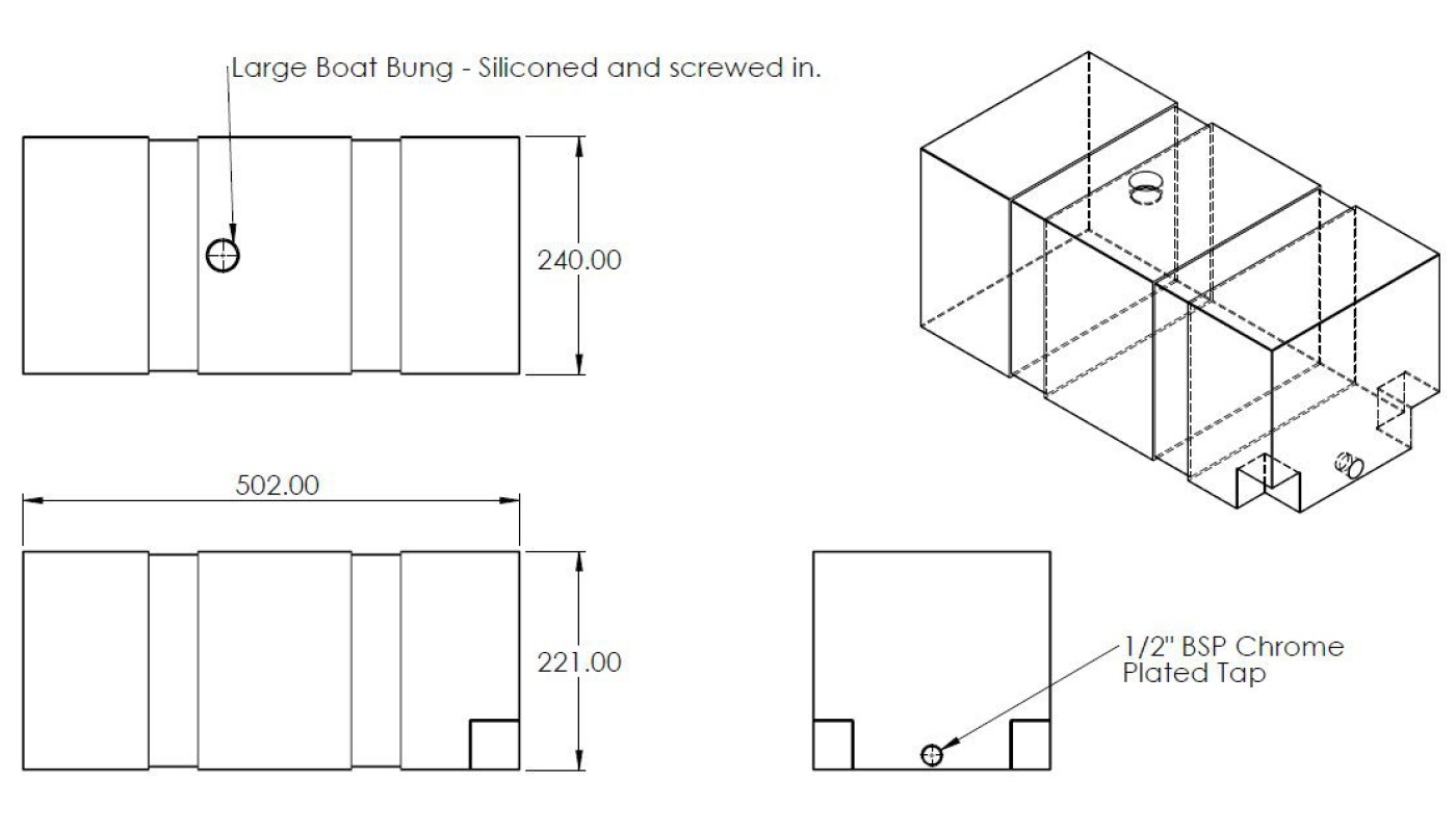 20ltr 4x4 Water Tank
