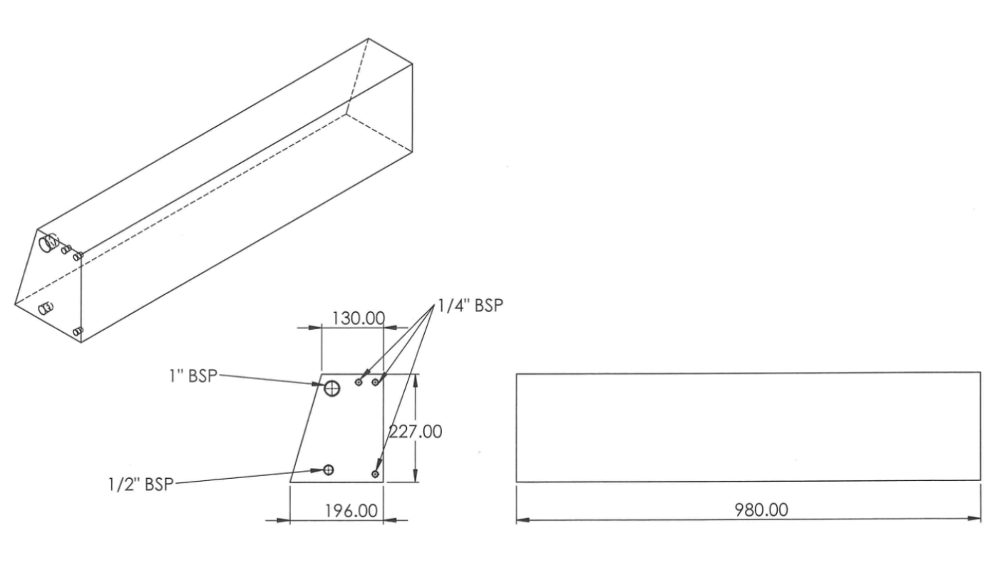 30L Tapered Tank For Wagon