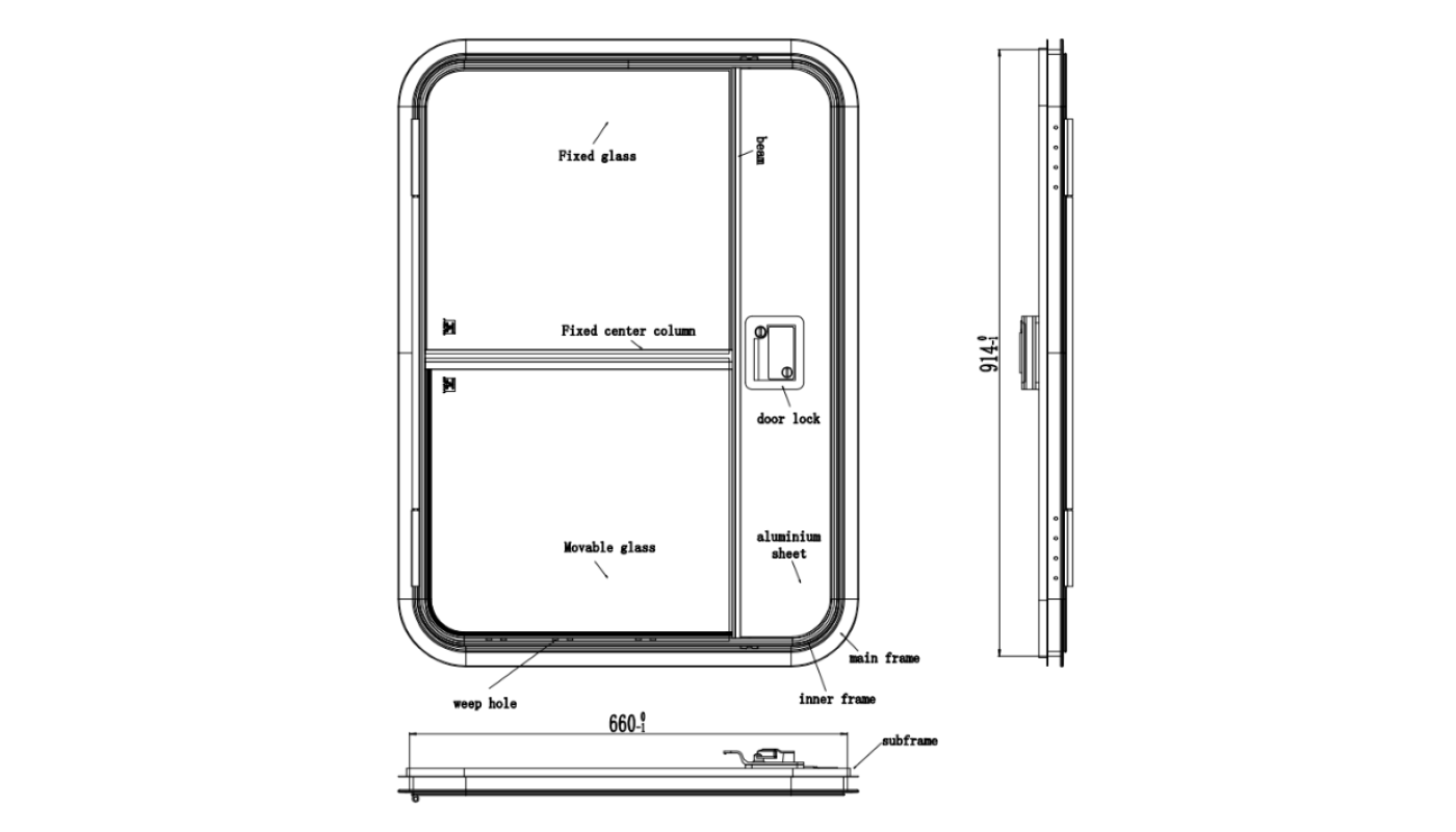 Tear Drop Camper Trailer White Door - 2