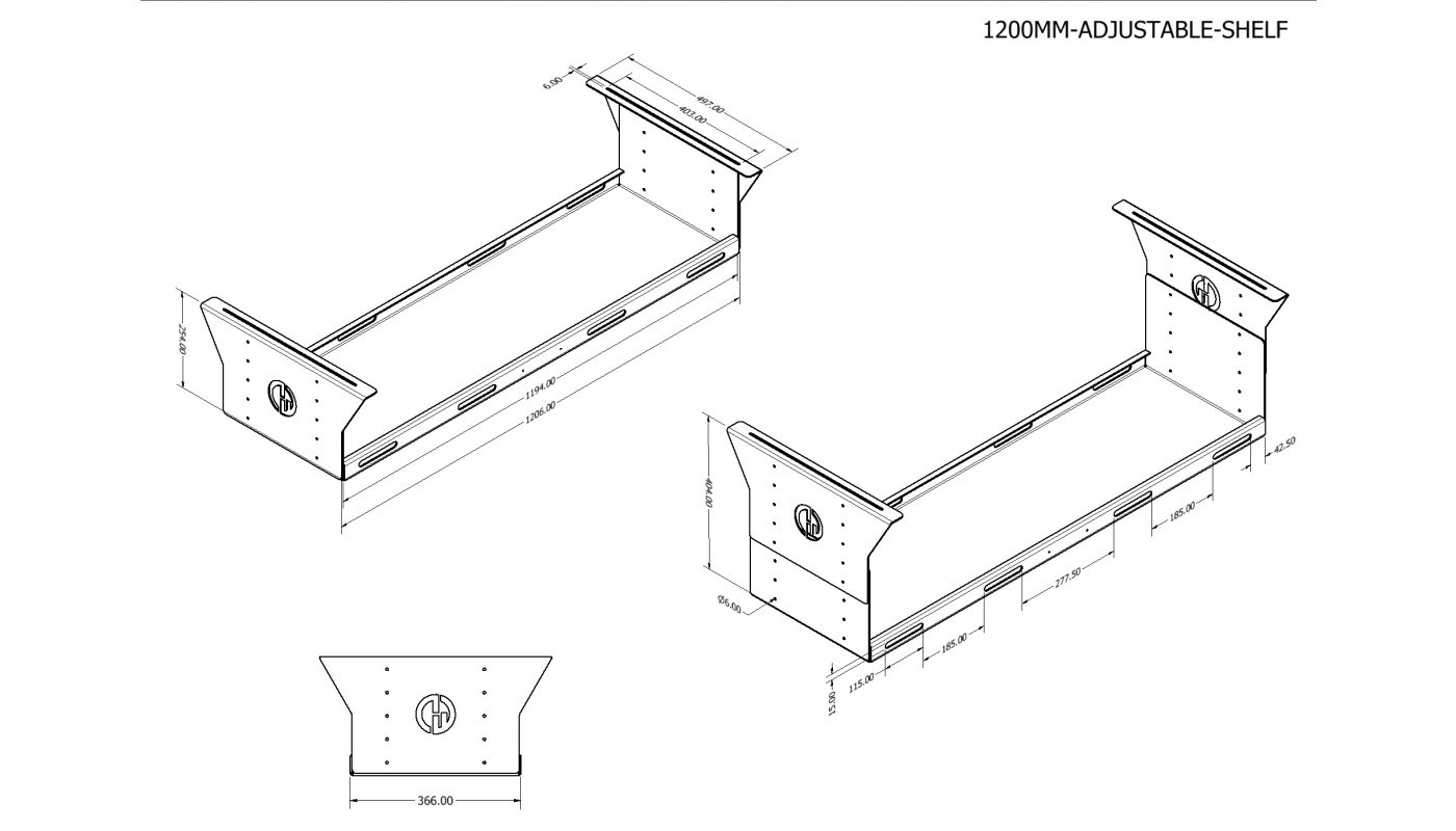 4wd Adjustable Canopy Shelf - 1