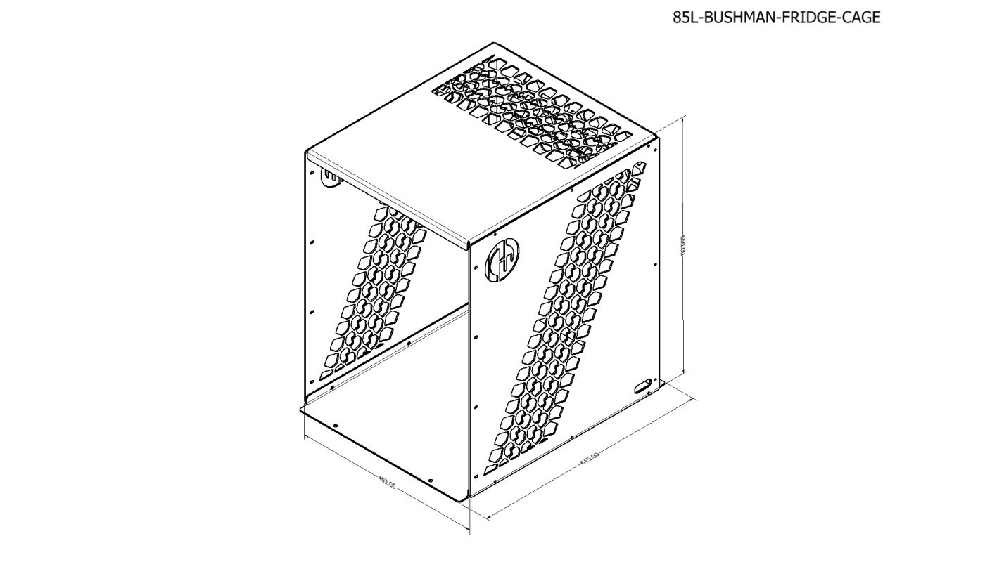 Bushman Upright Fridge Aluminium Enclosure - 1