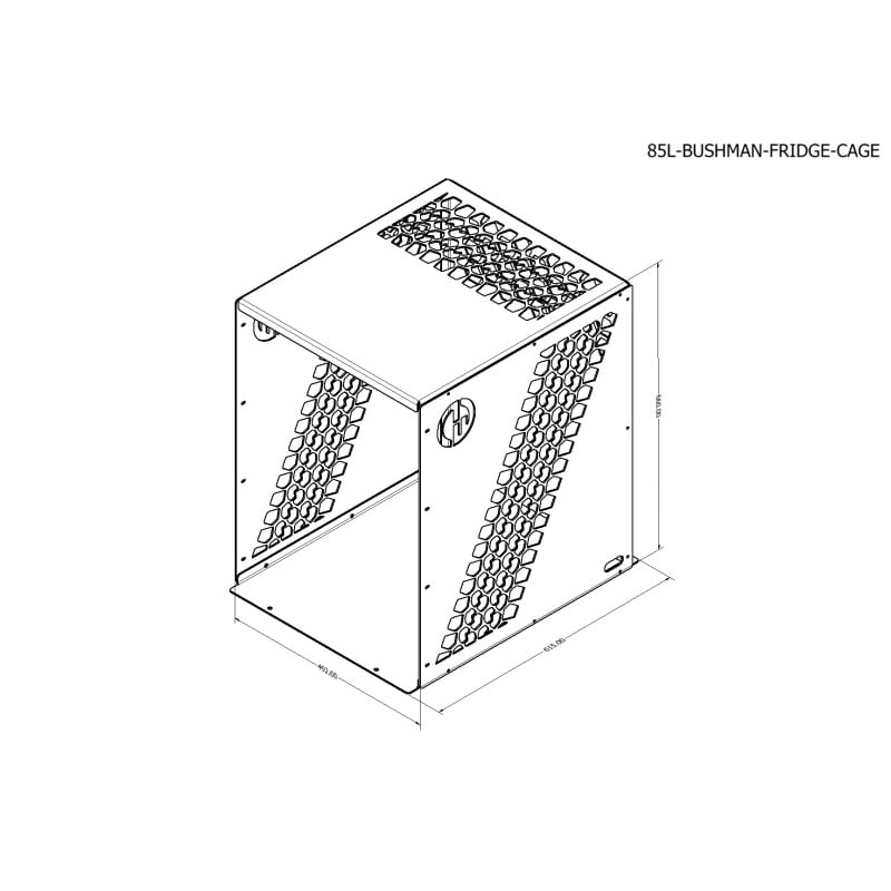 Bushman Upright Fridge Aluminium Enclosure - 1