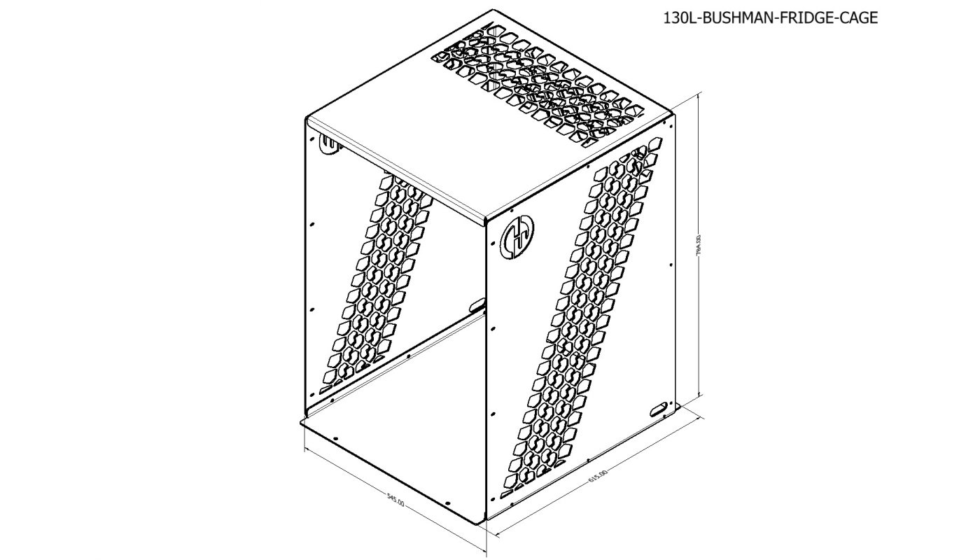 Bushman Upright Fridge Aluminium Enclosure - 1