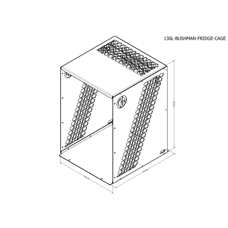 Bushman Upright Fridge Aluminium Enclosure - 1