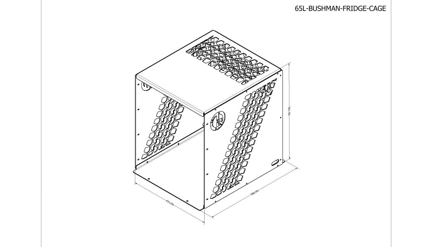 Bushman Upright Fridge Aluminium Enclosure - 1