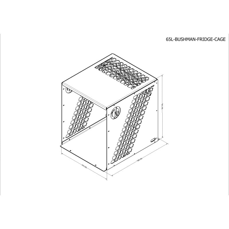 Bushman Upright Fridge Aluminium Enclosure - 1