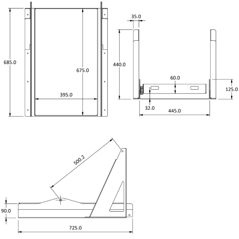 50ltr Slide And Tilt Fridge Slide Dimensions