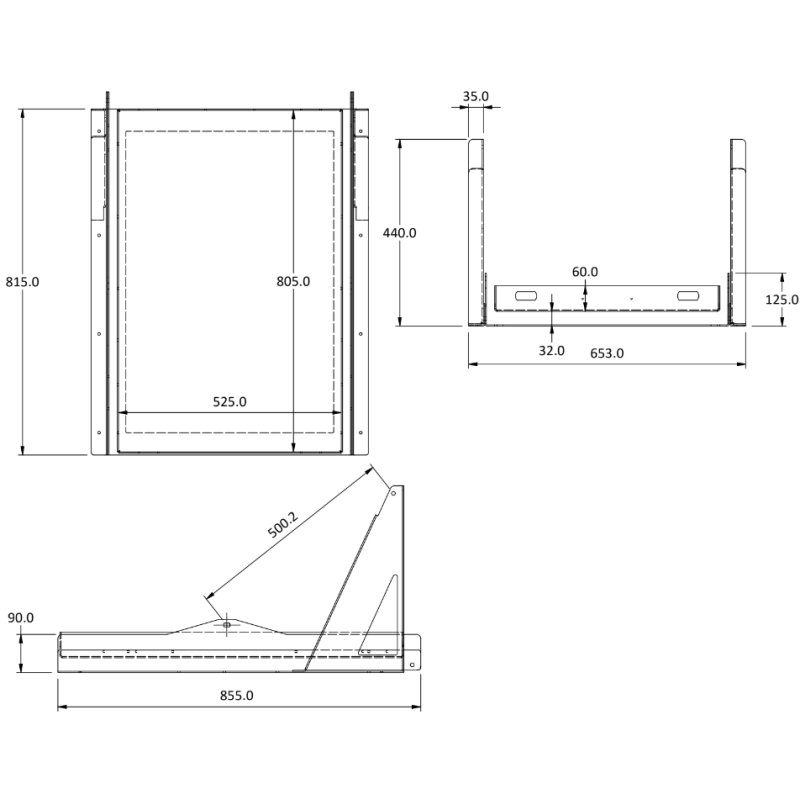 60ltr Slide And Tilt Fridge Slide Dimensions