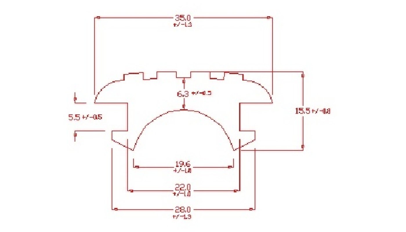 Channel Rubber Dimensions