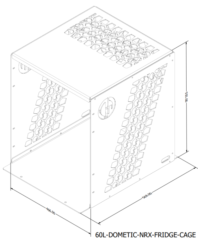 Dometic Upright Fridge Aluminium Enclosure - 1