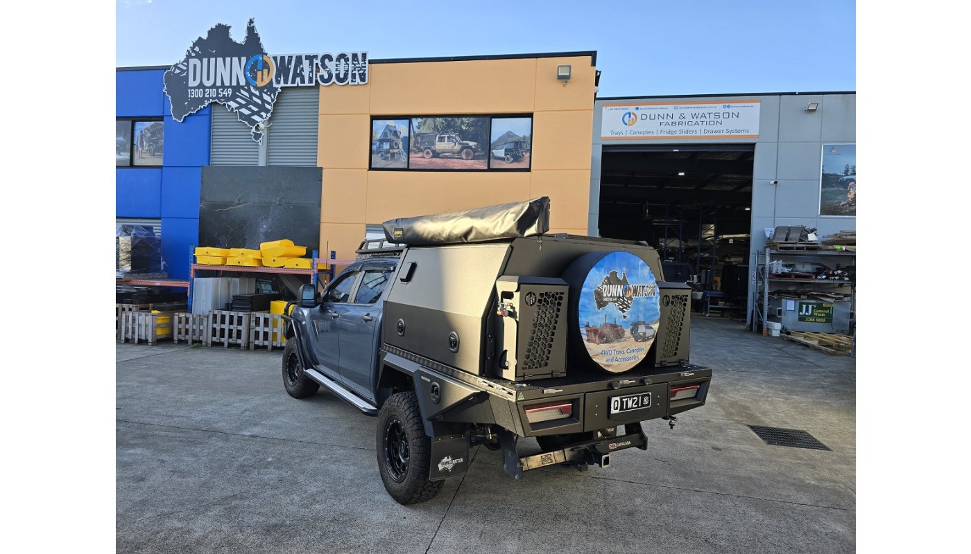 Dunn And Watson Spare Wheel Cover On 4wd Ute Canopy