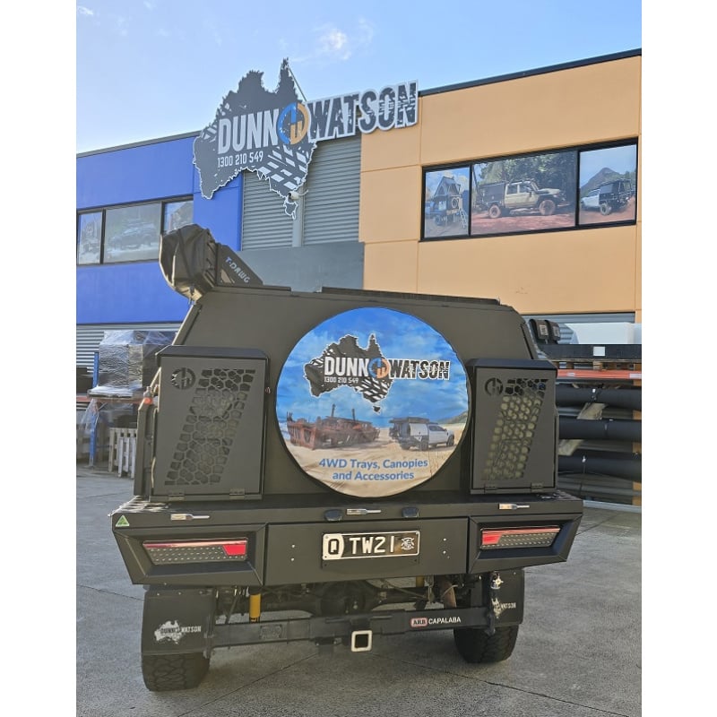 Dunn And Watson Spare Wheel Cover On 4wd Ute Canopy 2