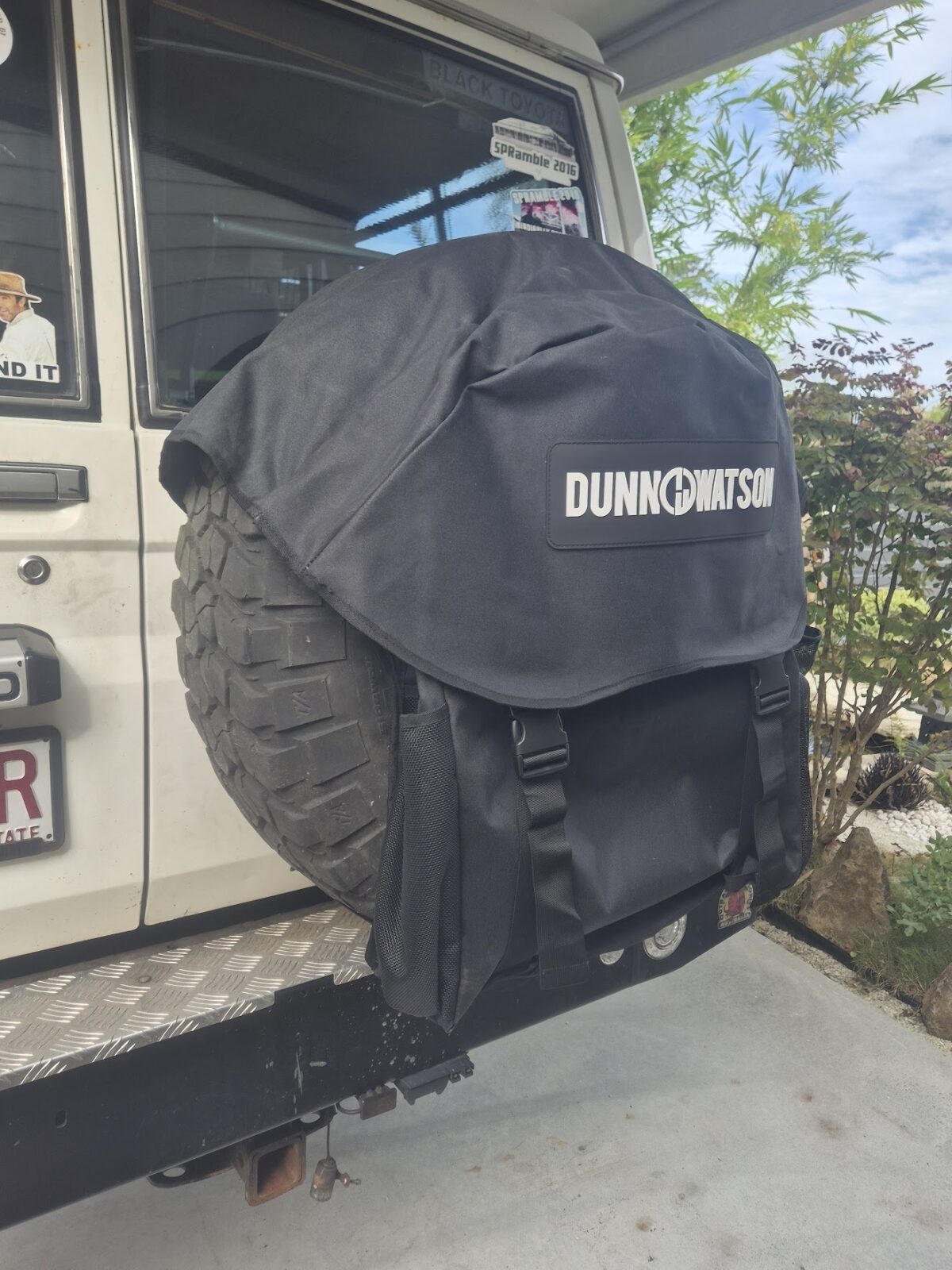 Dunn And Watson Spare Wheel Carrier Bag Installed On Customers 4wd Wagon