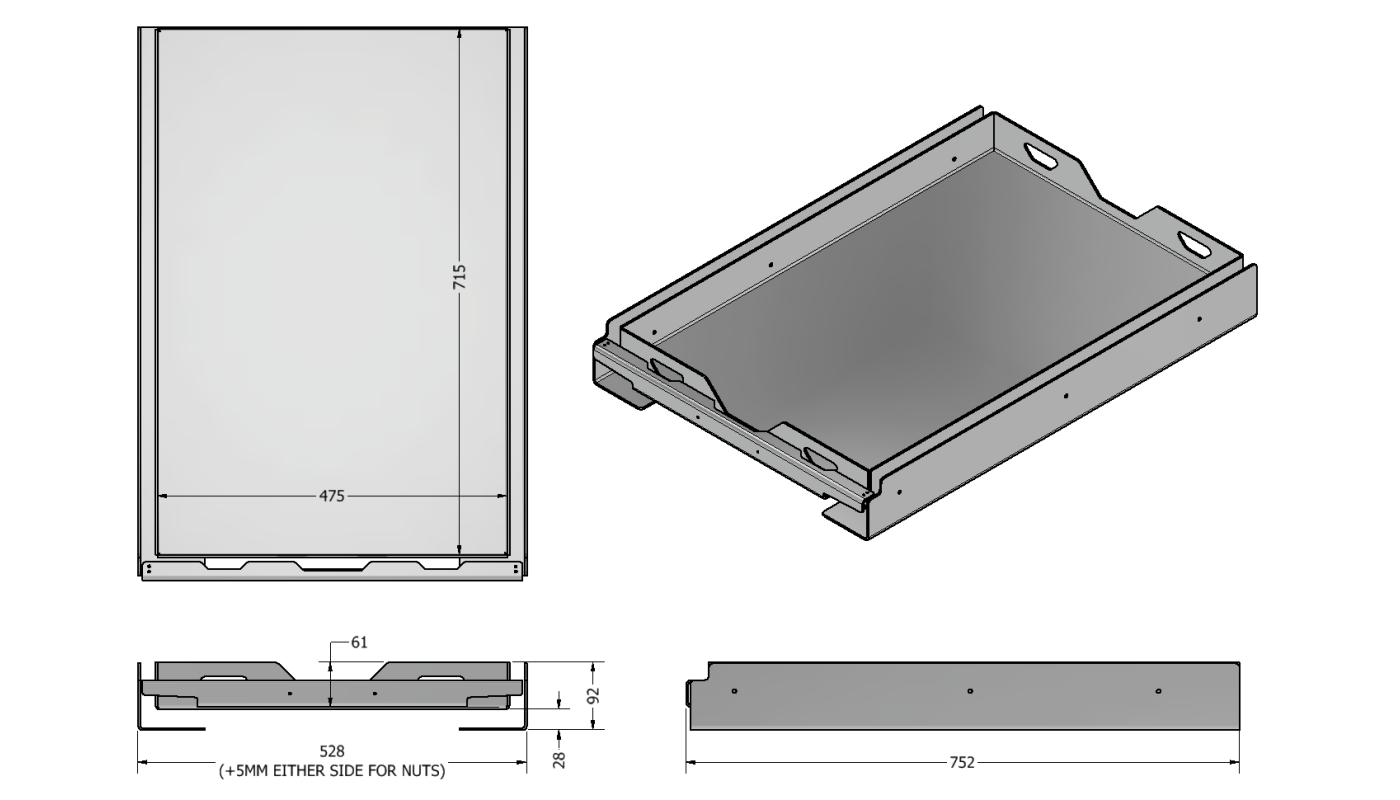 50L & OVER FRIDGE SLIDE