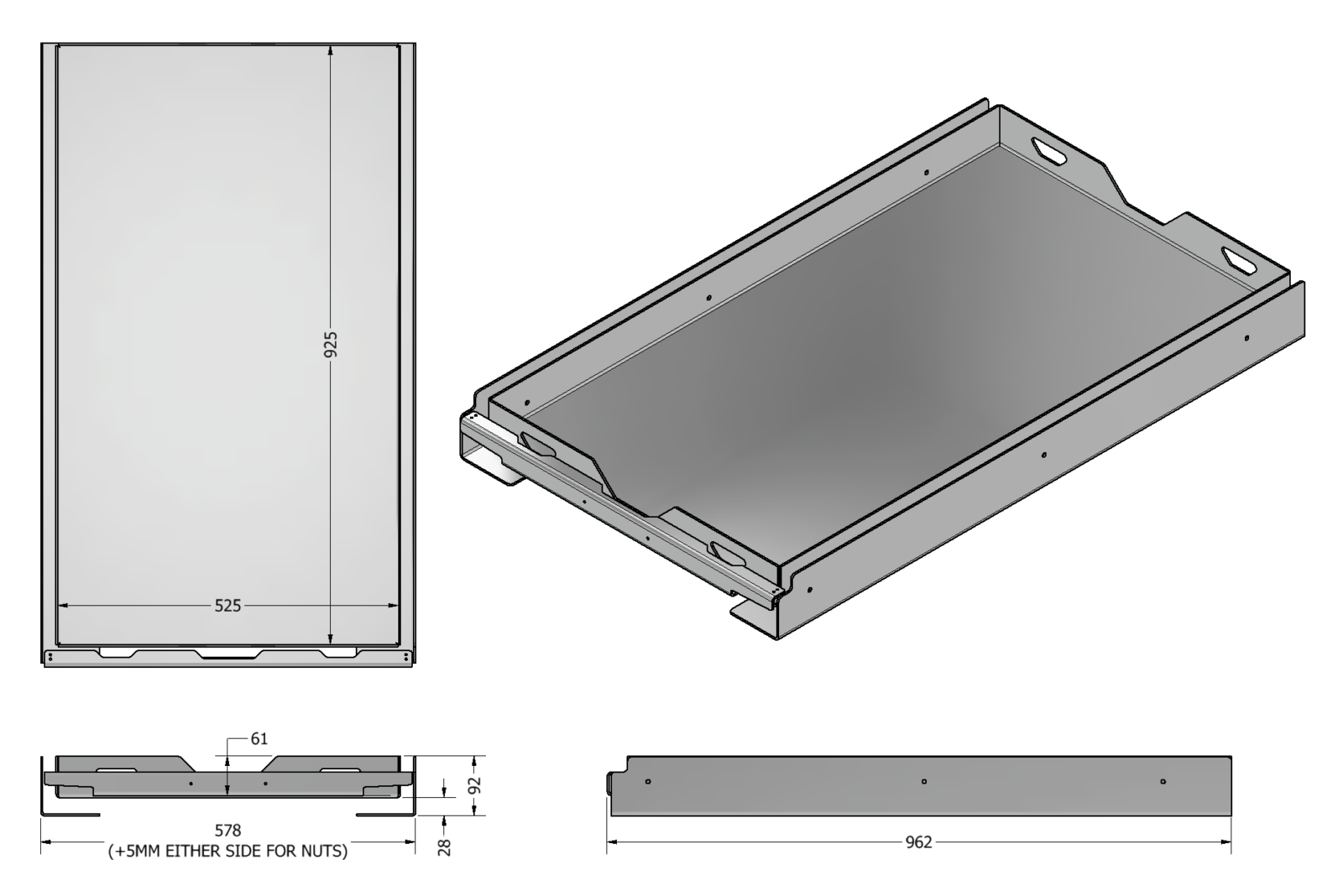 60L & OVER FRIDGE SLIDE