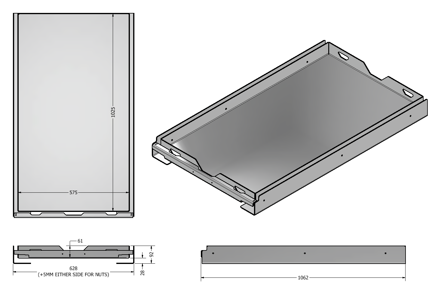 80L & OVER FRIDGE SLIDE