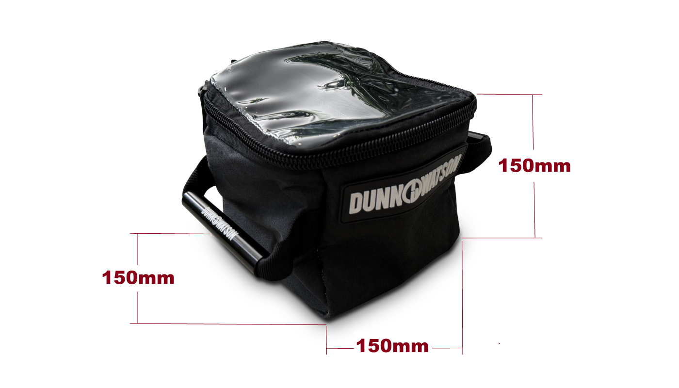 Dunn & Watson Tiny Clear Top Canvas Bag Dimensions
