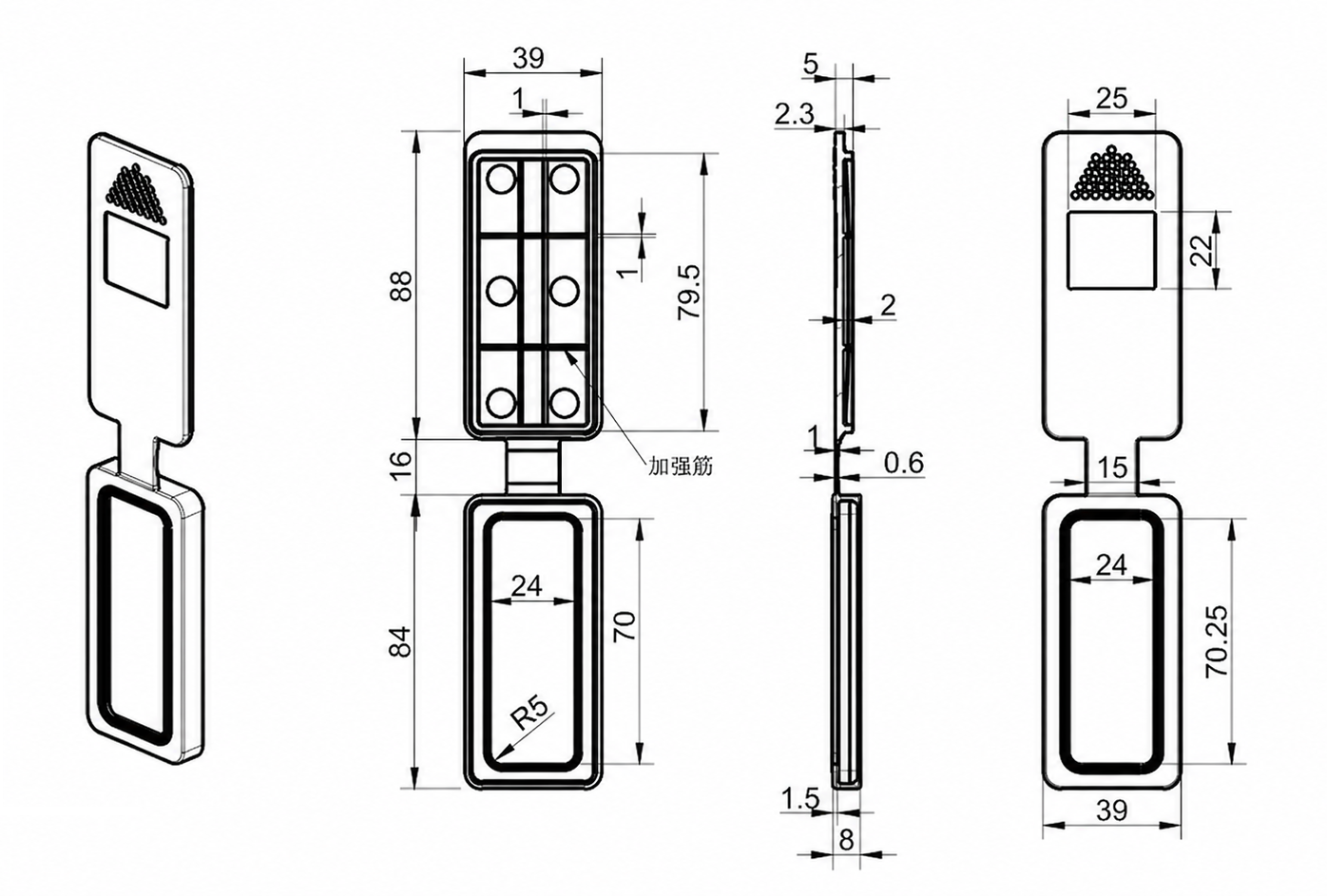 Dust Cover Small Compression Locks Dimensions
