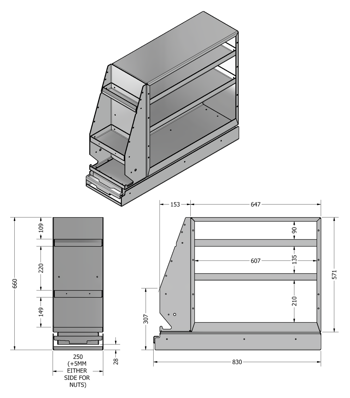 PANTRY WITH PAPER TOWEL HOLDER