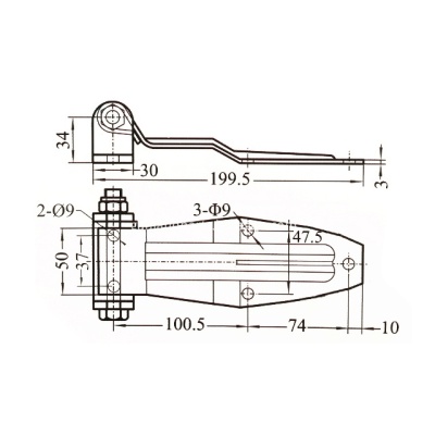 Medium Blade Over Seal Hinge - Stainless Steel 304 - 12
