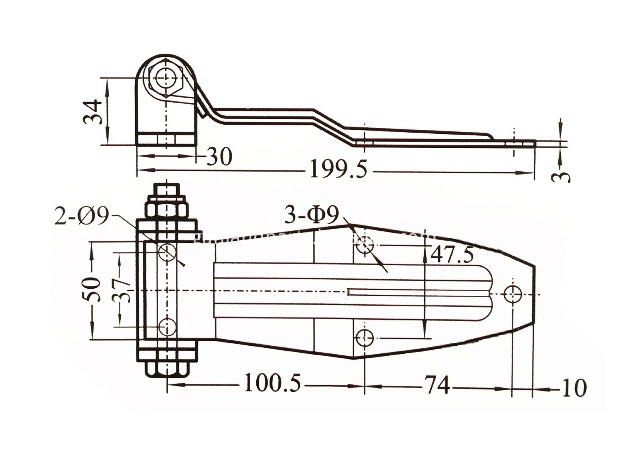Medium Blade Over Seal Hinge - Stainless Steel 304 - 12