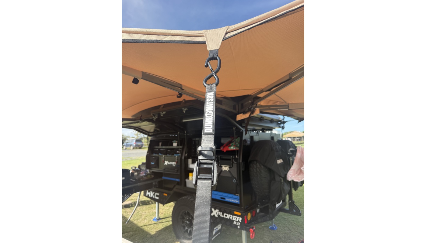 Heavy Duty Cam Buckle With 'S' Hook On Camper Trailer Awning