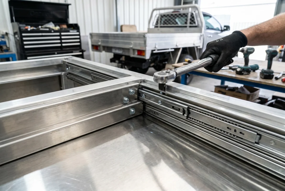 Professional header image for step-by-step guide: How to Choose Heavy-Duty Drawer Slides for a 4WD Canopy o...