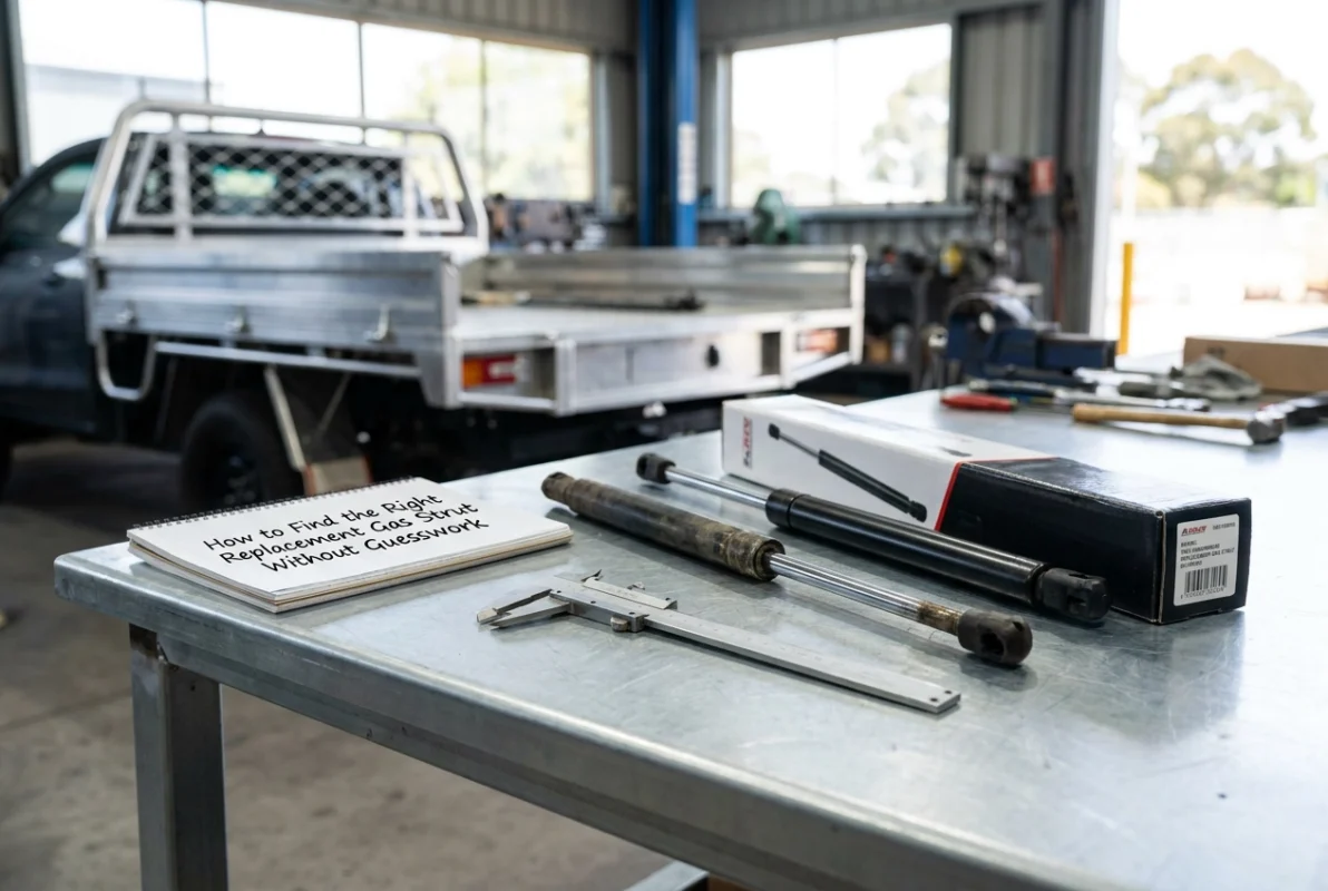 Professional header image for step-by-step guide: How to Find the Right Replacement Gas Strut Without Guess...
